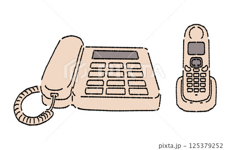 シンプルな電話のイラスト 125379252