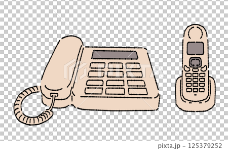 シンプルな電話のイラスト 125379252