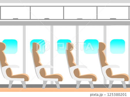旅客機の機内 旅客機の機内 125380201