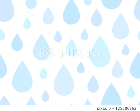 水色の雫のパターン背景 125380262