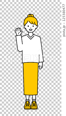 全身姿勢_簡單的成年女性02 125380477