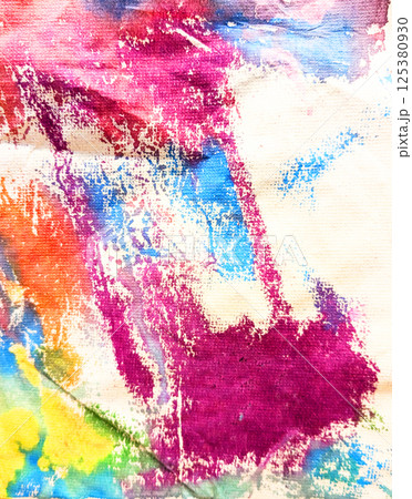 キャンバス地・ペーパータオル地の絵具の軌跡3 125380930