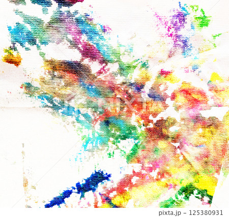 キャンバス地・ペーパータオル地の絵具の軌跡4 125380931