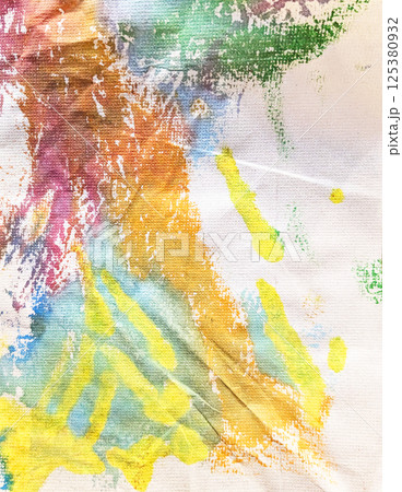 キャンバス地・ペーパータオル地の絵具の軌跡5 125380932