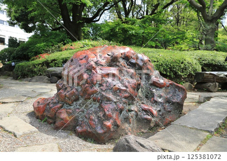 ホレルニューオータニ　枯山水の庭園と庭石　 125381072