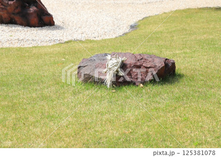 ホレルニューオータニ　枯山水の庭園と庭石　 125381078