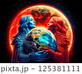 地球を守ろうとする対照的な二人の天使 125381111