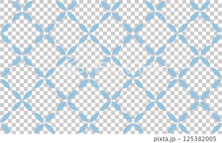 Varied Shippo Pattern, Continuous Small Flower Pattern, Turquoise Varied Shippo Pattern, Continuous Small Flower Pattern, Turquoise 125382005