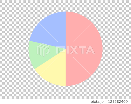 シンプルな円グラフのアイコン シンプルな円グラフのアイコン 125382409