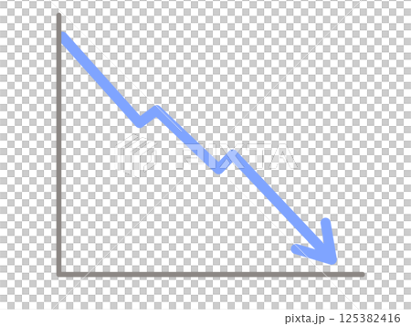 シンプルな折れ線グラフのイラスト シンプルな折れ線グラフのイラスト 125382416