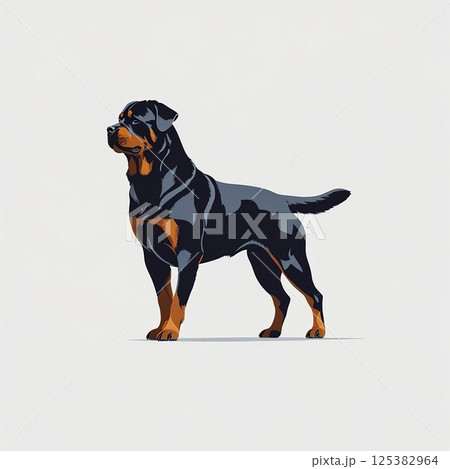 大型犬としてはコンパクトなロットワイラー 125382964