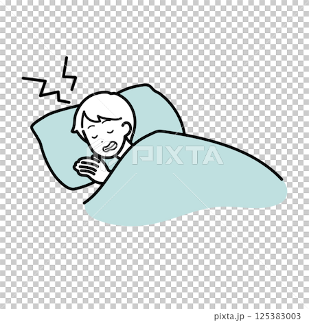 睡眠 睡眠障害 ライフスタイル 男性イラスト 睡眠 睡眠障害 ライフスタイル 男性イラスト 125383003