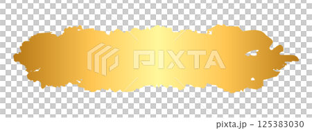 Hand-drawn gold horizontal line illustration 125383030