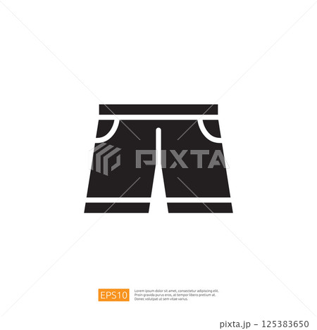 Stylized Graphic Representation of Casual Shorts Icon Suitable for Fashion and Apparel Themes in Summer or Outdoor Contexts Stylized Graphic Representation of Casual Shorts Icon Suitable for Fashion and Apparel Themes in Summer or Outdoor Contexts 125383650