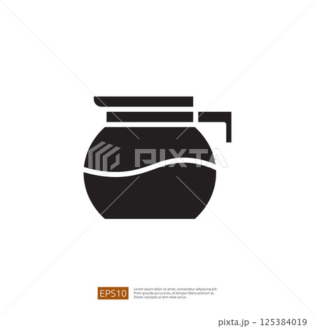 Black Coffee Pot Icon in Minimalist Style Perfect for Caf? or Kitchen Use Illustrating Beverage Culture and Morning Routines Black Coffee Pot Icon in Minimalist Style Perfect for Caf? or Kitchen Use Illustrating Beverage Culture and Morning Routines 125384019
