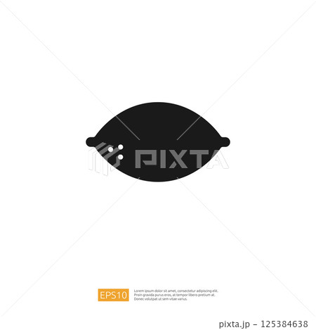 Minimalist Black Citrus Icon on White Background for Culinary and Graphic Design Illustration and Symbolism For Healthy Lifestyle and Refreshments. A Simple Flat Vector Minimalist Black Citrus Icon on White Background for Culinary and Graphic Design Illustration and Symbolism For Healthy Lifestyle and Refreshments. A Simple Flat Vector 125384638