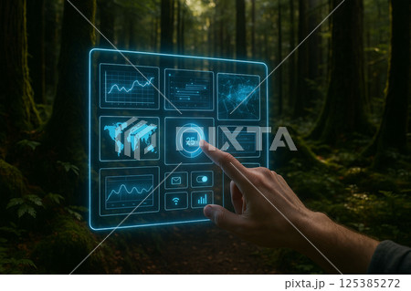 Holographic Touchscreen Interface in Forest Environment 125385272