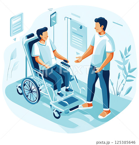 Recovery time and mobility impact comparison infographic 125385646