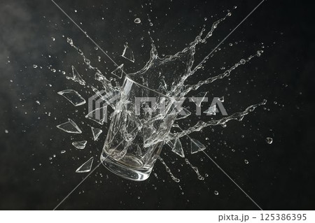 Frozen Glass Shatter Splash 125386395