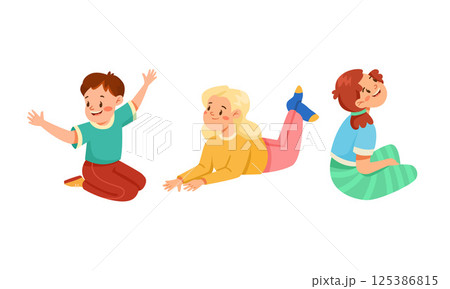 Joyful and Playful Children Engaged in Numerous Delightful Poses and Fun Activities 125386815