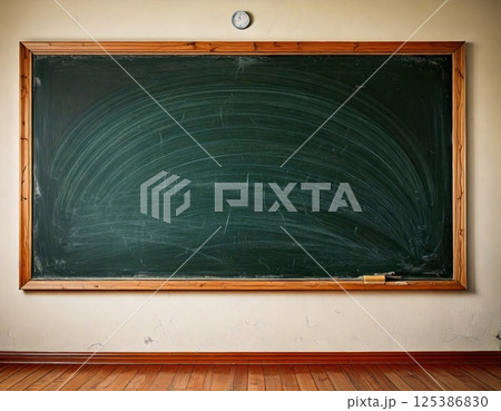 チョークを消した黒板（ai生成画像） 125386830