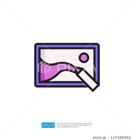 Colorful Icon Representing Baby Care With Drawing Elements And Soft Pastel Colors 125386868
