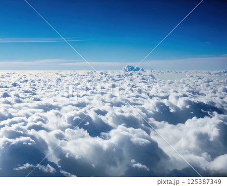 青空と雲海(ai生成画像) 青空と雲海(ai生成画像) 125387349