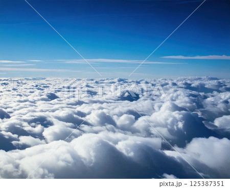 青空と雲海(ai生成画像） 125387351