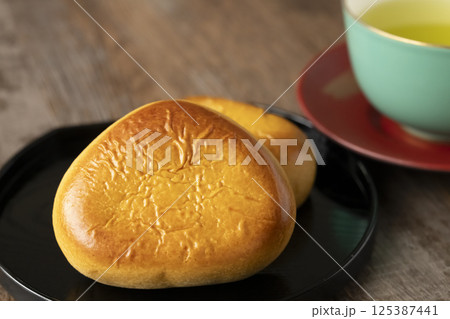 栗まんじゅうとお茶 栗まんじゅうとお茶 125387441