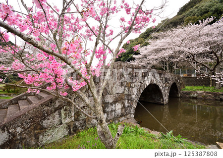 長崎県波佐見町稗ノ尾の眼鏡橋 長崎県波佐見町稗ノ尾の眼鏡橋 125387808