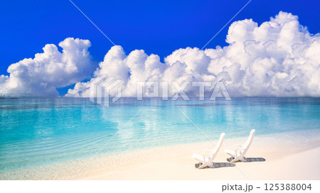 インド洋の美しいサンゴ礁の海 125388004