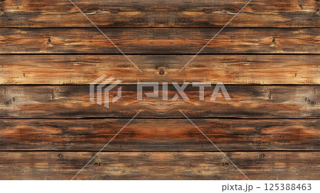 Rustic Wooden Floor Mockup with Seamless Texture and Natural Tones 125388463