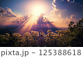 雲に隠れる太陽 125388618