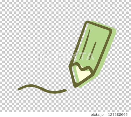 Trace and pencil hand drawn icon illustration 125388663
