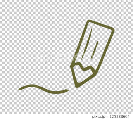 Trace and pencil hand drawn icon illustration 125388664