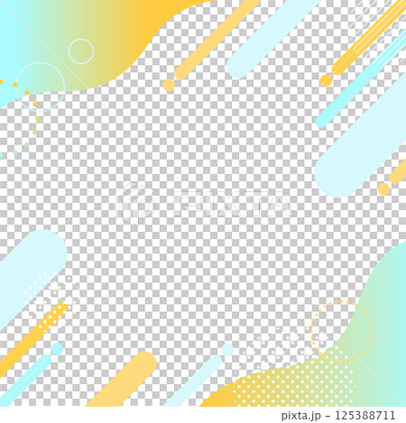 ポップな幾何学模様 背景 素材 シームレス フレーム シェイプ ウェーブ グラデーション 橙色 水色 ポップな幾何学模様 背景 素材 シームレス フレーム シェイプ ウェーブ グラデーション 橙色 水色 125388711