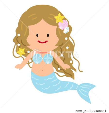 人魚のイラスト 125388851