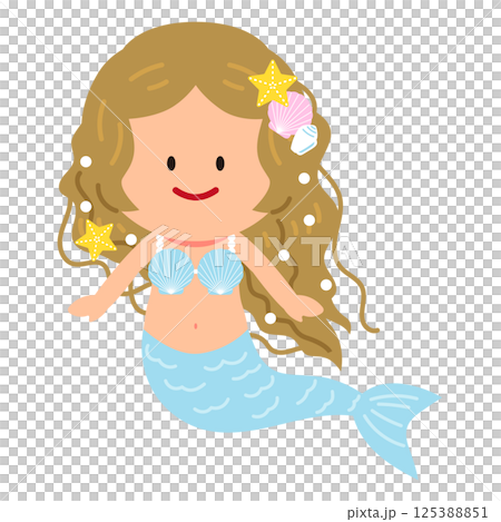 人魚のイラスト 125388851