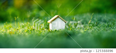 House energy efficiency, energy efficient rating class concept, eco home renovation save cost 125388896