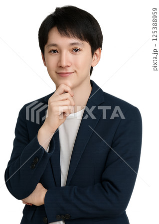 ポーズをとる若いビジネスマン 125388959