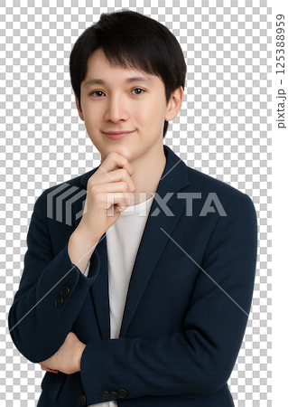 ポーズをとる若いビジネスマン 125388959