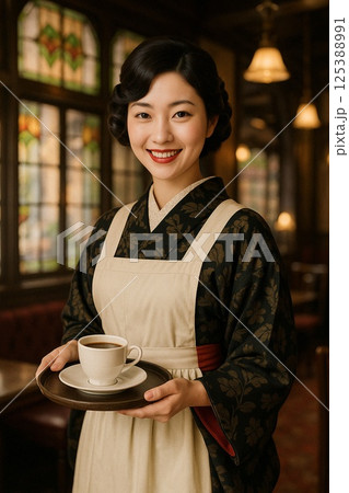 大正時代の喫茶店の店員(メイド)2 125388991