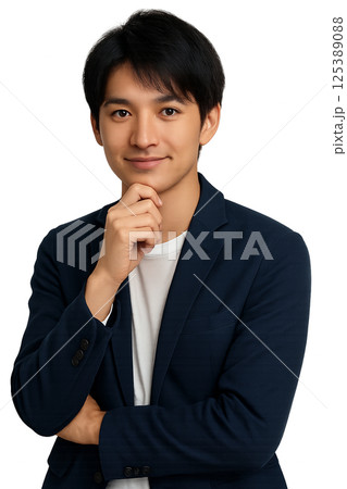 ポーズをとる若いビジネスマン 125389088