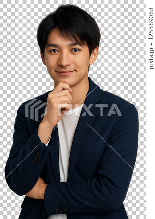 ポーズをとる若いビジネスマン 125389088
