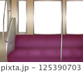 背景イラスト　電車内(昼、窓透過) 125390703