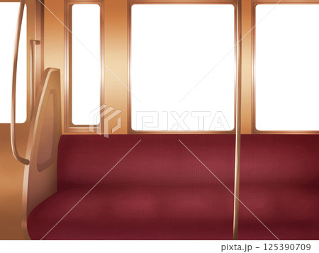 電車内(夕、窓透過) 電車内(夕、窓透過) 125390709