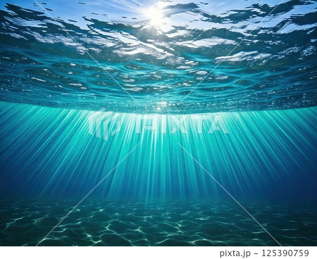 海中の光（ai生成画像） 125390759