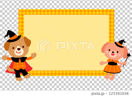 かわいいイヌ ハロウィン メッセージカード かわいいイヌ ハロウィン メッセージカード 125391036