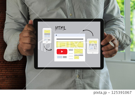 website layout and content. landing page development on a laptop screen LANDING PAGE (SEO concept) website layout and content. landing page development on a laptop screen LANDING PAGE (SEO concept) 125391067