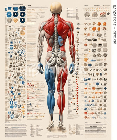 comparison of joint and muscle therapies in medical infographic poster 125392078